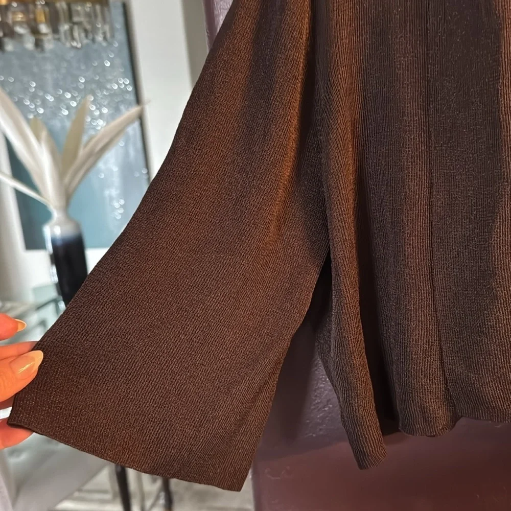 Ann Taylor Brown Shrug with Shawl Collar